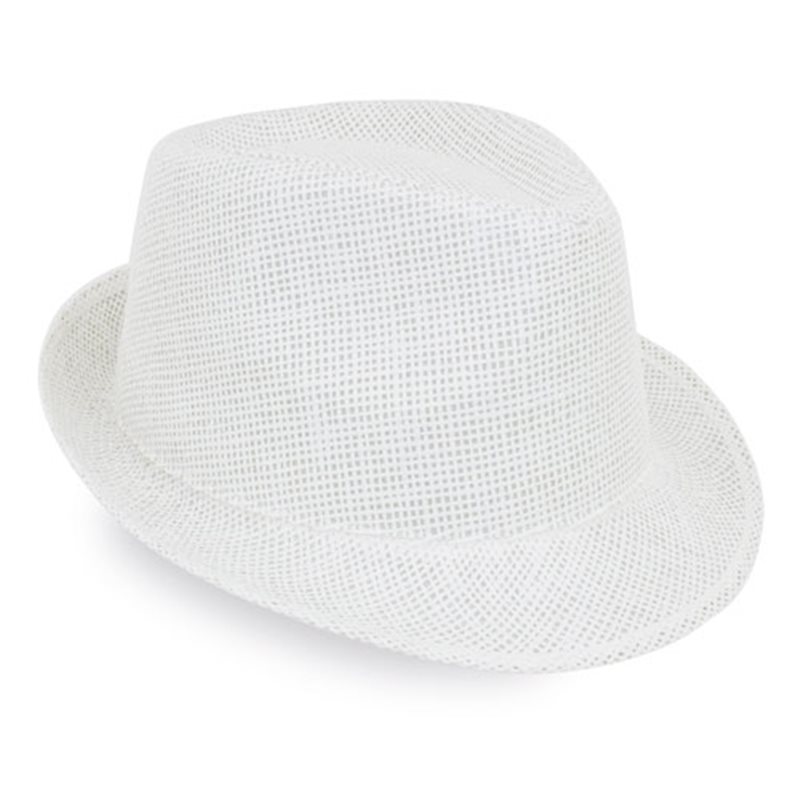 Sombrero fresco blanco en fibra natural de papel e interior de algodón · Koala Rojo, Merchandising promocional y personalizado