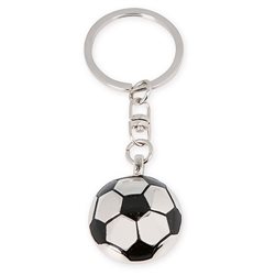 Llavero pelota de fútbol en relieve metálico con cara trasera en plano · KoalaRojo, Artículo promocional y personalizado