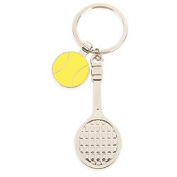 Llavero raqueta de tenis con abalorio pelota de tenis en metal con anilla plana · Merchandising promocional de Herramientas y motor · Koala Rojo