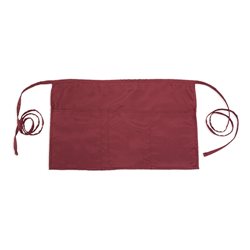 Mandil o delantal camareros para pedidos con 3 bolsillos en poliéster color burdeos · Merchandising promocional de Delantales y gorros · Koala Rojo