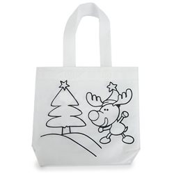 Pack de 10 Bolsas de asas infantil con dibujos navideños para colorear y ceras de colores · KoalaRojo, Artículo promocional y personalizado
