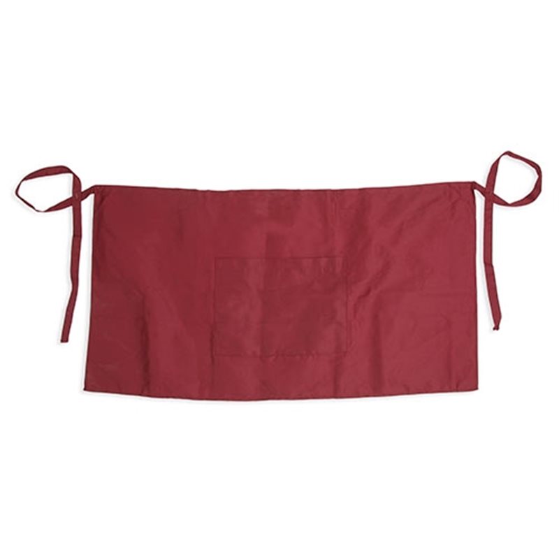 Mandil mediano de camarero con bolsillo en burdeos 100% algodón · Koala Rojo, Merchandising promocional y personalizado