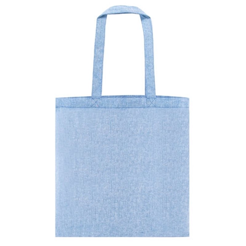 Bolsa de compras con asas largas en algodón jaspeado azul claro de 38x42 cm · Koala Rojo, Merchandising promocional y personalizado
