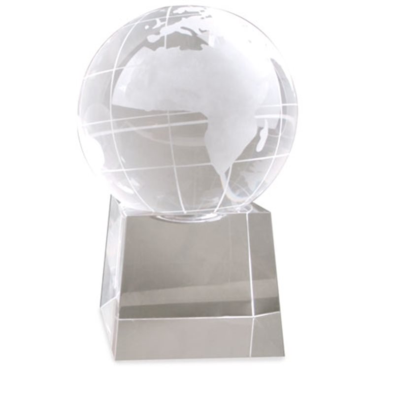 Trofeo de cristal con bola del mundo grande y estuche imantado · Koala Rojo, Merchandising promocional y personalizado