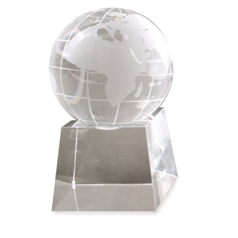Trofeo de cristal con bola del mundo pequeña y estuche imantado · Koala Rojo, Merchandising promocional y personalizado