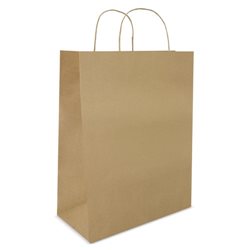 Bolsa papel Kraft reciclado con asa corta boutique de 28x10x33cm · Merchandising promocional de Bolsas de papel · Koala Rojo