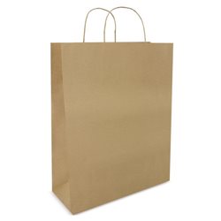 Bolsa papel Kraft reciclado con asa corta tiendas de 32x12x41cm · Merchandising promocional de Bolsas de papel · Koala Rojo