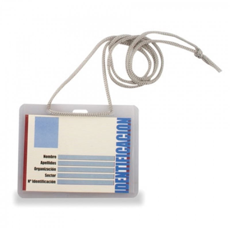 Porta identificador horizontal para acreditaciones con cordón de seguridad · Koala Rojo, Merchandising promocional y personalizado