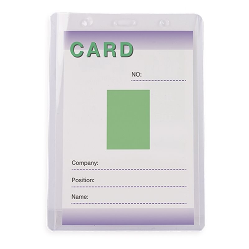 Porta acreditación vertical transparente para tarjeta 95x130mm · Koala Rojo, Merchandising promocional y personalizado