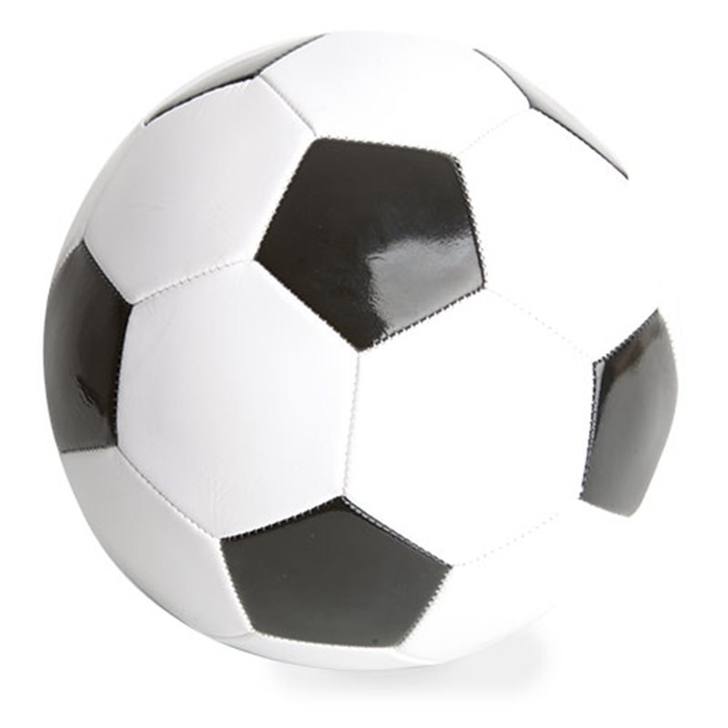 Balón de reglamento clásico de fútbol fabricado en PVC en blanco y negro · Koala Rojo, Merchandising promocional y personalizado