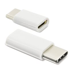 Adaptador de microUSB hembra a USB-C macho · Merchandising promocional de Cargadores y adaptadores · Koala Rojo
