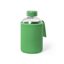Bidon transparente cristal 600 ml con funda soft shell verde · KoalaRojo, Artículo promocional y personalizado