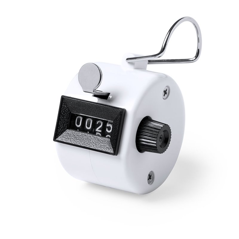 Contador de aforo de 4 dígitos con pulsador manual y botón de reinicio · Koala Rojo, Merchandising promocional y personalizado
