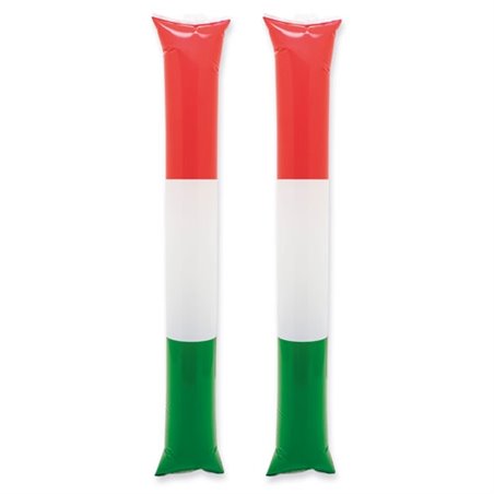 Aplaudidores hinchables Italia de animación con los colores nacionales rojo, blanco y verde