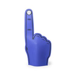 Mano gigante azul de animación número Uno con dibudo de la mano por ambas caras · KoalaRojo, Artículo promocional y personalizado