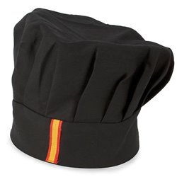 Gorro de cocina España en negro con detalle bandera nacional y ajuste velcro · KoalaRojo, Artículo promocional y personalizado
