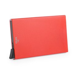 Tarjetero rojo RFID de 5 tarjetas y sistema deslizante para extraer tarjetas · KoalaRojo, Artículo promocional y personalizado