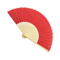 Abanico bambú de 23 varillas troquelado en poliéster rojo · KoalaRojo, Artículo promocional y personalizado