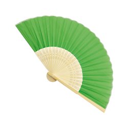 Abanico bambú con tela verde de 23 varillas troqueladas · KoalaRojo, Artículo promocional y personalizado