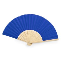 Abanico azul 23 varillas en bambú troquelado y tela poliéster varios colores · KoalaRojo, Artículo promocional y personalizado