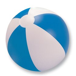 Pelota de playa hinchable bicolor de 23cm en azul y blanco · KoalaRojo, Artículo promocional y personalizado