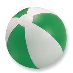 Pelota de playa hinchable bicolor de 23cm en verde y blanco · KoalaRojo, Artículo promocional y personalizado