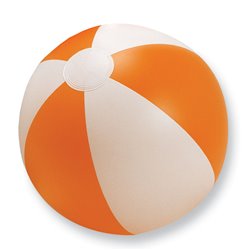 Pelota de playa hinchable bicolor de 23cm en naranja y blanco · KoalaRojo, Artículo promocional y personalizado