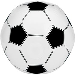 Balón blanco de fútbol hinchable para playa con eñ diseño de un balón de fútbol · Merchandising promocional de Balones hinchables · Koala Rojo
