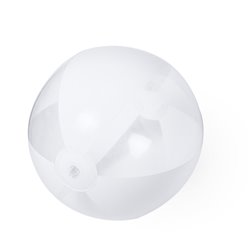 Balón hinchable playa blanco de 28 cm con paneles transparentes y opacos · KoalaRojo, Artículo promocional y personalizado