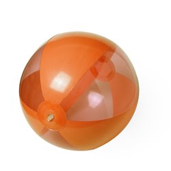 Balón hinchable playa naranja de 28 cm con paneles transparentes y opacos · KoalaRojo, Artículo promocional y personalizado