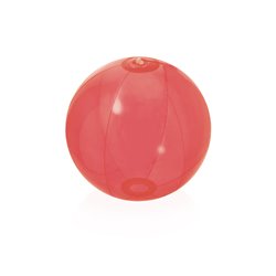 Balón hinchable playa en rojo transparente de 28cm. Balones hinchables promocionalesde 28cm  · KoalaRojo, Artículo promocional y personalizado