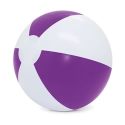 Balón de playa hinchable en lila o morado y blanco. Balones hinchables imprescindibles para el verano · Merchandising promocional de Balones hinchables · Koala Rojo