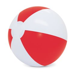 Balón de playa hinchable en rojo y blanco. Balones hinchables de verano · KoalaRojo, Artículo promocional y personalizado