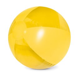 Balón hinchable de playa amarillo con franjas transparentes y opacas · KoalaRojo, Artículo promocional y personalizado