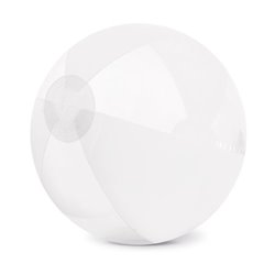 Balón de playa hinchable combinado blanco opaco con franjas transparentes · KoalaRojo, Artículo promocional y personalizado