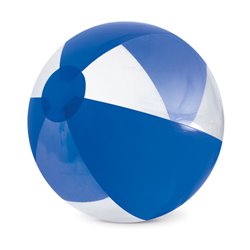 Balón de playa hinchable combinado azul opaco con franjas transparentes · KoalaRojo, Artículo promocional y personalizado
