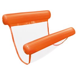 Original hamaca flotante hinchable en naranja con base transparente de 110x80cm · KoalaRojo, Artículo promocional y personalizado