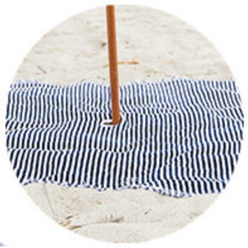 Toalla esterilla grande de playa con agujero para colocar la sombrilla. Toallas promocionales de sol y playa · Koala Rojo, Merchandising promocional y personalizado