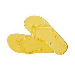 Chanclas playa amarillas con suela goma EVA y tiras en PVC transparente color a juego · KoalaRojo, Artículo promocional y personalizado