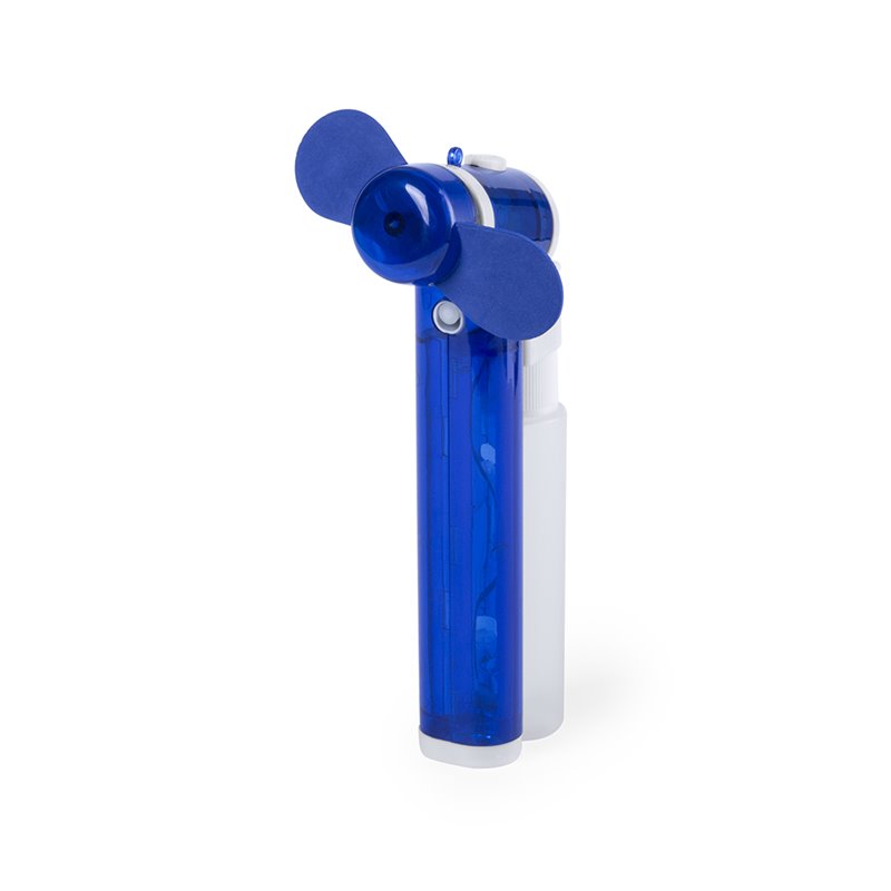Ventilador vaporizador o difusor de agua en azul para combatir el calor con aire y agua pulverizada · Koala Rojo, Merchandising promocional y personalizado