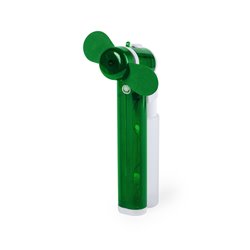 Ventilador pulverizador de agua en verde para combatir el calor con aire y agua pulverizada · KoalaRojo, Artículo promocional y personalizado