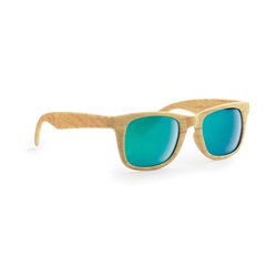 Gafas de sol clásicas de plástico efecto madera y lentes espejo · KoalaRojo, Artículo promocional y personalizado
