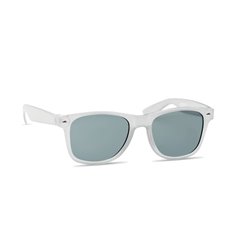 Gafas de sol plástico reciclado, con montura blanca transparente en RPET y lentes con protección UV400 · KoalaRojo, Artículo promocional y personalizado