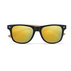 Gafas de sol bambú con estilo clásico vintage y lentes amarillas dorada · KoalaRojo, Artículo promocional y personalizado
