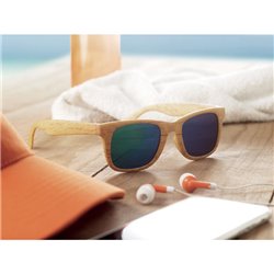Gafas de sol clásicas de plástico efecto madera y lentes espejo · KoalaRojo, Artículo promocional y personalizado