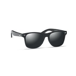 Gafas de sol con patillas de bambú en negro y lentes efecto espejo en negro · KoalaRojo, Artículo promocional y personalizado