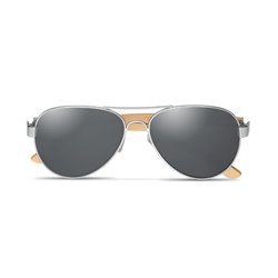 Gafas de sol estilo aviador moderno metálicas y bambú y lentes efecto espejo · KoalaRojo, Artículo promocional y personalizado