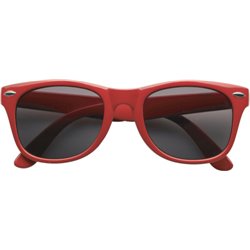 Clásicas gafas de sol en rojas fabricadas en PC y PVC de lentes negras con protección UV400 · KoalaRojo, Artículo promocional y personalizado
