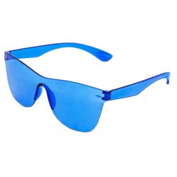 Gafas sol transparentes en azul de original estilo moderno con montura de una pieza · Merchandising promocional de Gafas de sol · Koala Rojo