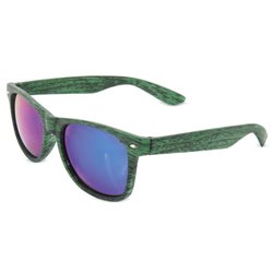 Gafas de sol con verde gris efecto madera y lentes espejo con protección UV400 · KoalaRojo, Artículo promocional y personalizado